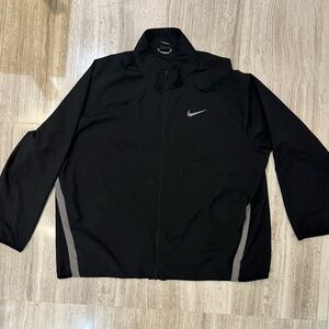 Nike Dri-FIT 4XL Black Lightweight Running Training Jacket Full Zip Windbreaker